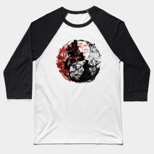 Yin e yang samurai Baseball T-Shirt